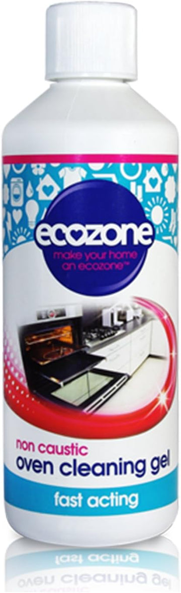 Ecozone Oven Cleaning Gel, Powerful Cooker, Hob & Bbq Cleaner Solution, Non Caustic, Effective & Fast Acting, Odour Free & Non-Abrasive Kit, With Natural Ingredients, Vegan Friendly Formula (500Ml)