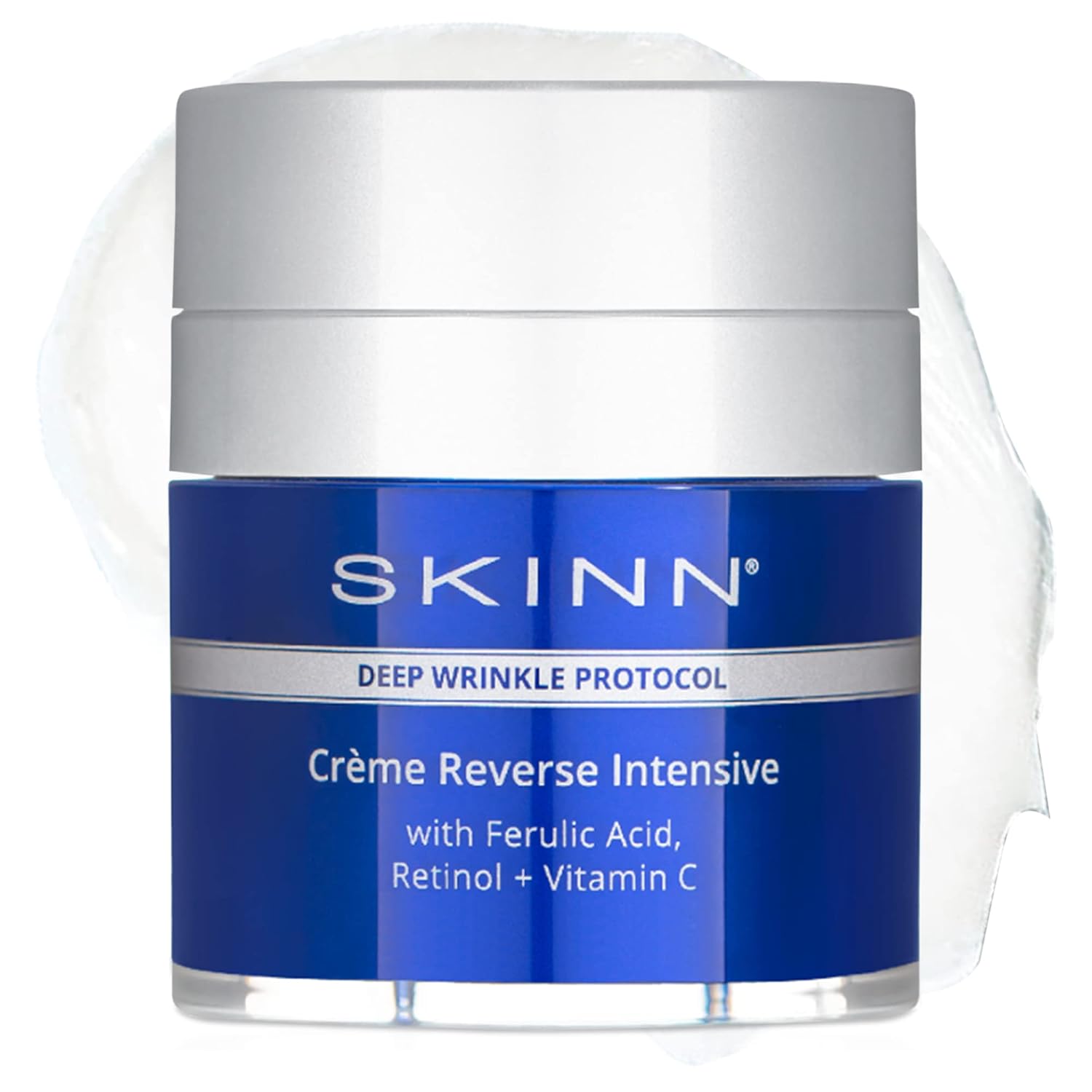 Skinn Crème Reverse With Ferulic Acid, Retinol And Vitamin C-Crème Reverse Intensive-Anti-Aging Cream With Hyaluronic Acid To Plump Skin Vitamin C Help To Improving Tone, Firmness Of Skin