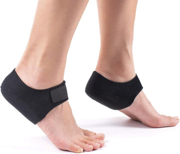 Plantar Fasciitis Heel Cups for Heel Pain ?Updated Version? Heel Protectors/Sleeves Pads, Heel Support for Heel Pain and Spur, Cracked Heels for Women and Men (Black, M 5-8 / W 6-9.5)