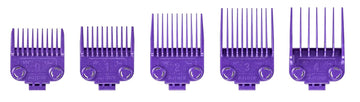 Andis 560997 Og Master Dual Magnet Attachment Clipper Guard Set, 5-Pack, Purple