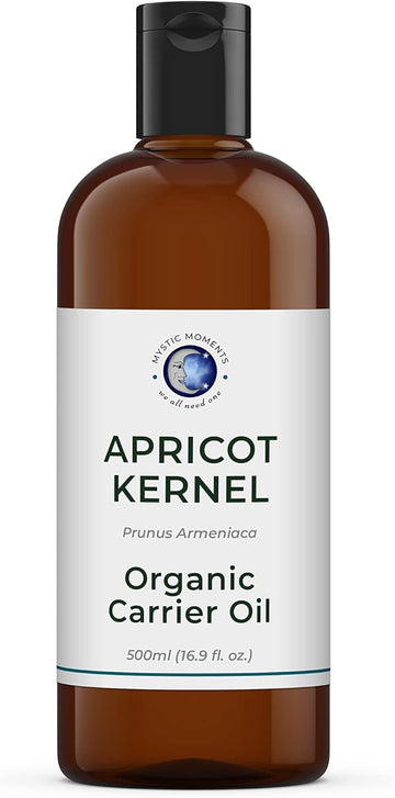 Mystic Moments | Apricot Kernel Organic Carrier Oil 500Ml | Cold Pressed Prunus Armeniaca | Rich In Vitamins A, C & E | Hydrating Skincare & Hair Oil | Soothing Massage Oil | Vegan Gmo Free