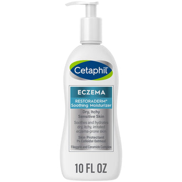 Cetaphil Restoraderm Soothing Moisturizer, For Eczema Prone Skin, 10 Fl Oz, For Dry, Itchy, Irritated Skin, 24Hr Hydration, No Added Fragrance