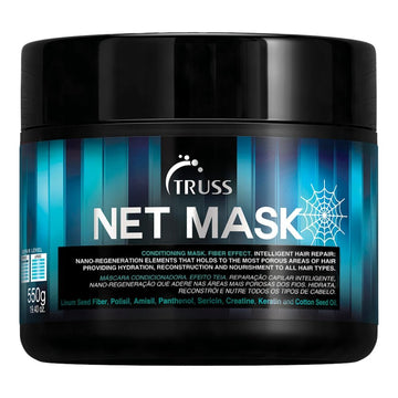 Truss Net Hair Mask - Deep Conditioning Treatment + Hair Repair Mask For Curly Hair - Detangle + Hydrate Curls While Soothing Damage - Anti Frizz + Humidity Blocking (15.87 Oz)