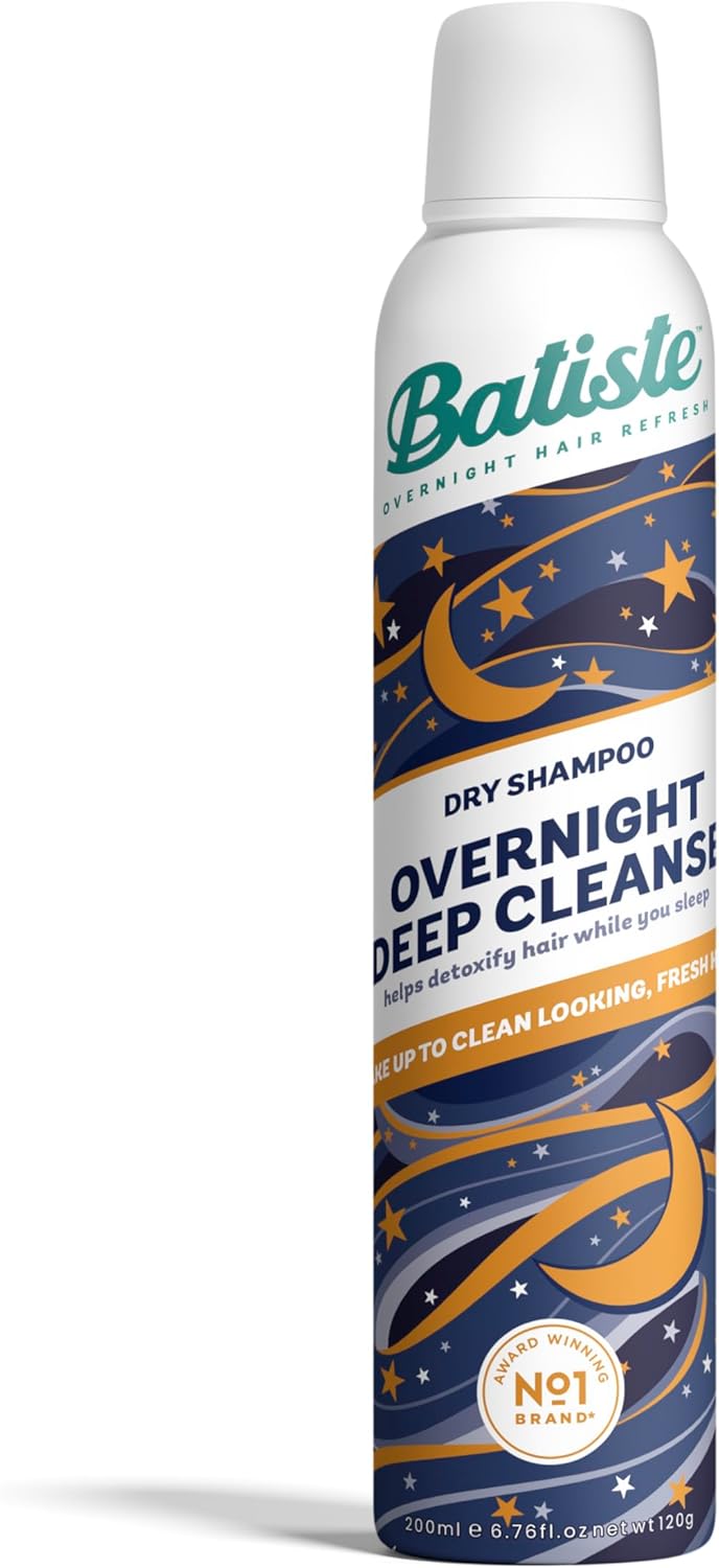 Batiste Overnight Deep Cleanse 200Ml - Leave-In Deep Cleansing Dry Shampoo For Overnight Use - Absorbs Oil For Clean Looking Fresh Hair Overnight