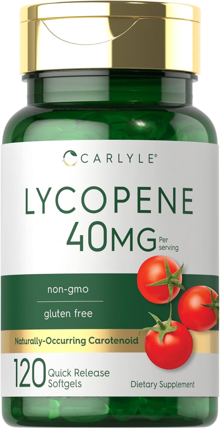 Carlyle Lycopene 40Mg | 120 Softgels | Naturally-Occurring Carotenoid | Non-Gmo & Gluten Free Supplement