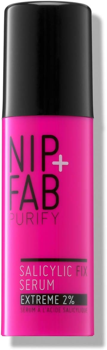 Nip + Fab Salicylic Acid Fix Serum Extreme 2% For Face With Aloe Vera And Purple Ginseng Extract, Bha Serum For Hydrating Skin Refine Pores Oil Control, 50 Ml