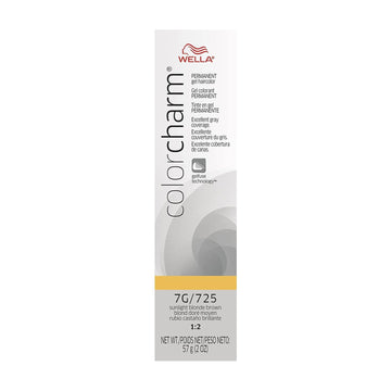 Colorcharm Permanent Gel Hair Color For Gray Coverage, 7G Sunlight Blonde Brown, 2 Oz