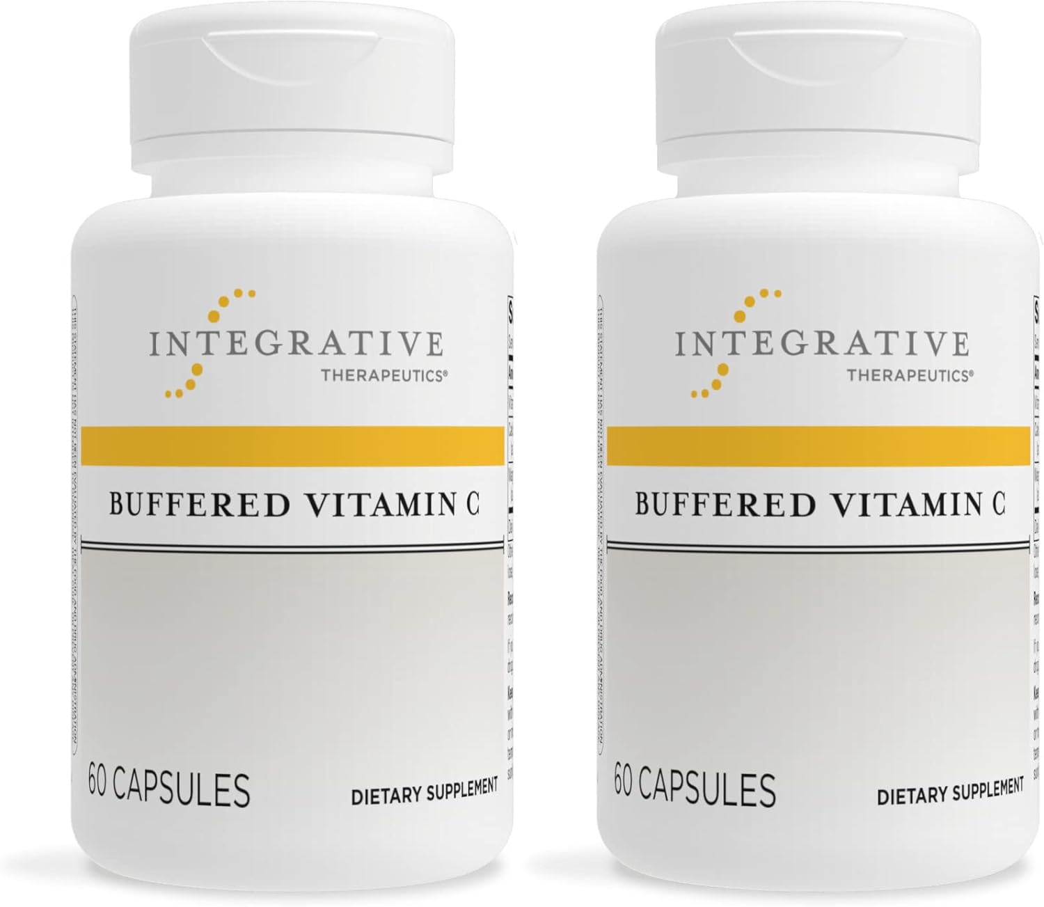 Integrative Therapeutics Buffered Vitamin C 1,000 Mg - Antioxidant Support Supplement* - Immune Support Supplement With Magnesium And Calcium* - Gluten Free - 60 Vegan Capsules - 2 Pack