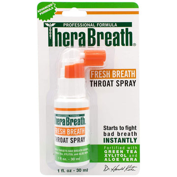 Therabreath Fresh Breath Professional Formula Throat Spray With Green Tea, 1 Ounce