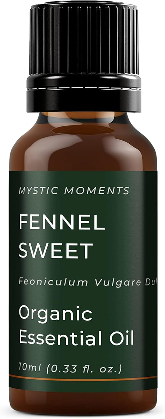 Mystic Moments | Organic Fennel Sweet Essential Oil 10ml - Pure & Natural oil for Diffusers, Aromatherapy & Massage Blends Vegan GMO Free