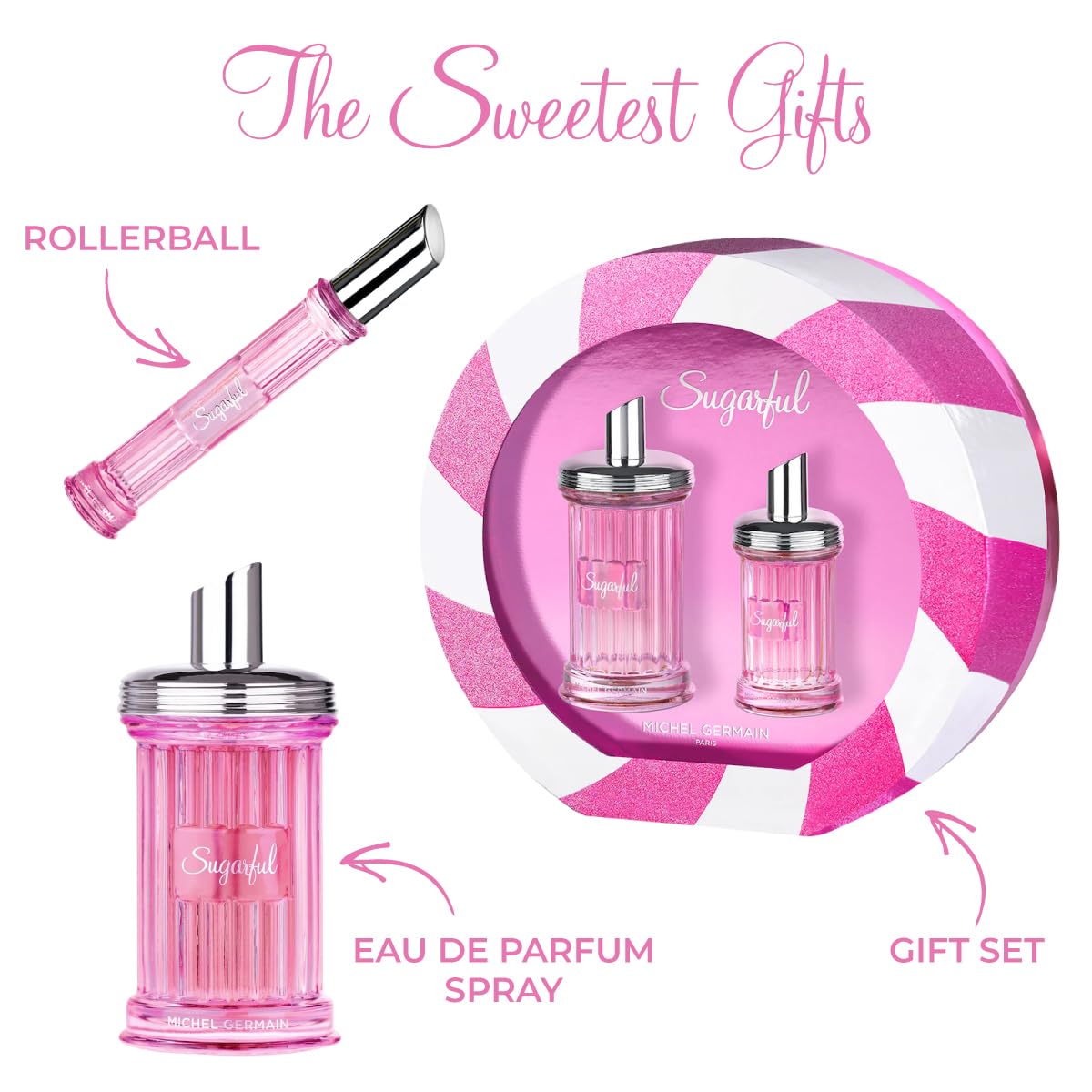 Michel Germain Sugarful & Spice Eau De Parfum Women'S Fragrance 2-Piece Gift Set, Notes Of Sparkling Blood Orange, Pink Peony, Creamy Vanilla Flirty & Playful Gift For Her