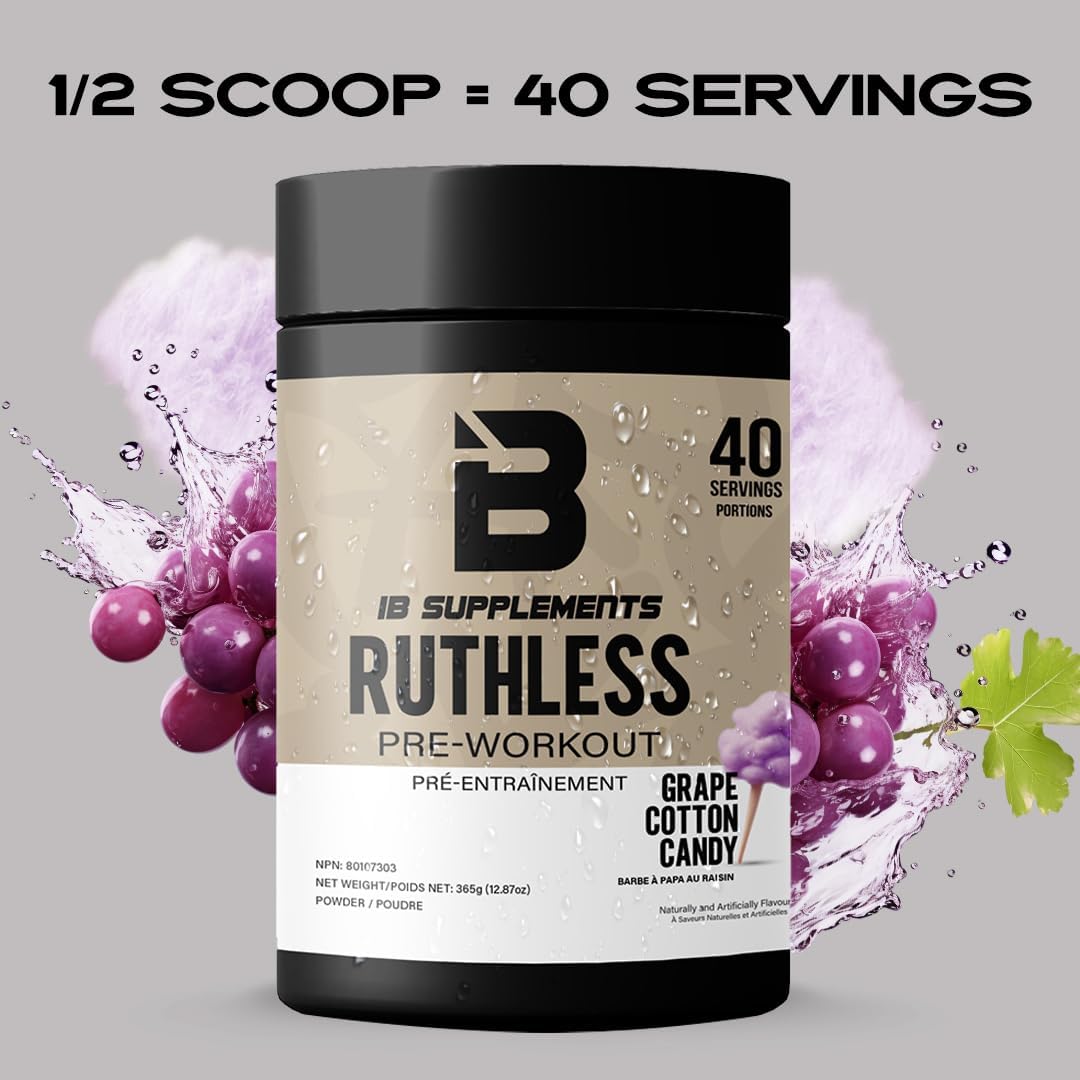 Iron Brothers Supplements Ruthless Preworkout Powder Supplement For Men & Women - Creatine Free - Performance Energy & Workout Focus, Superhuman Pre Workout - 40 Serve - Nitric Oxide Booster : Health & Household