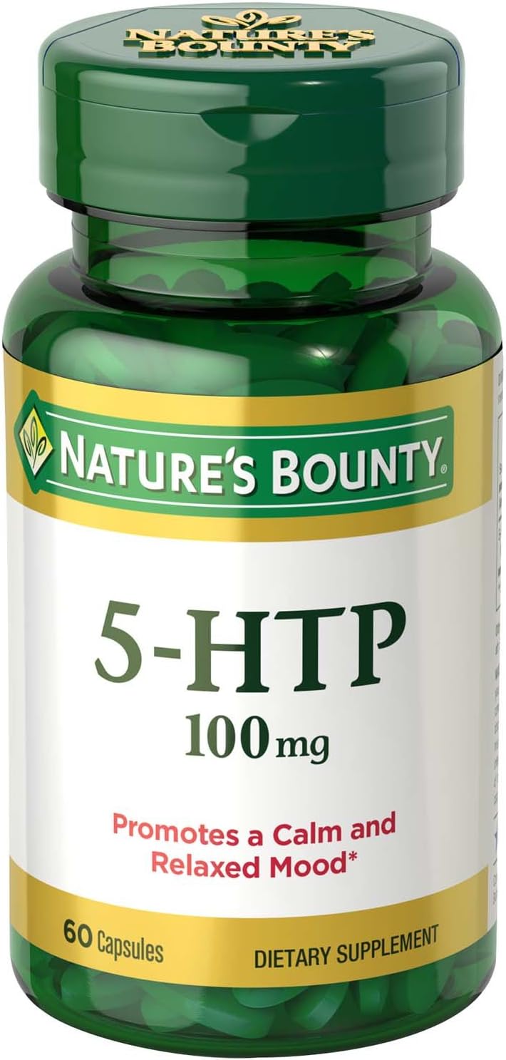 Nature'S Bounty 5-Htp Pills And Dietary Supplement, Supports A Calm And Relaxed Mood, 100Mg, 60 Capsules