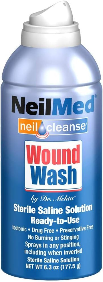 Neilmed Cleanse Sterile Saline Wound Wash, 6.3 Ounce