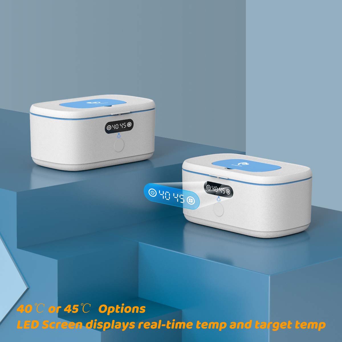 Bellababy Wipe Wamer For Vehicle And Home Use, Baby Wet Wipes Dispenser And Diaper Wipe Warmer With Night Light,Temperature Display,No Need Water And Sponge, ¨H And ¡Æ Convertible