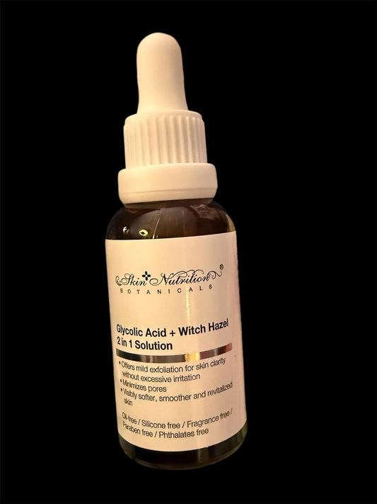 Skin Nutrition Botanicals Glycolic Acid And Witch Hazel 2-In-1 Solution, Pore Minimizing, Fragrance Free : Beauty & Personal Care