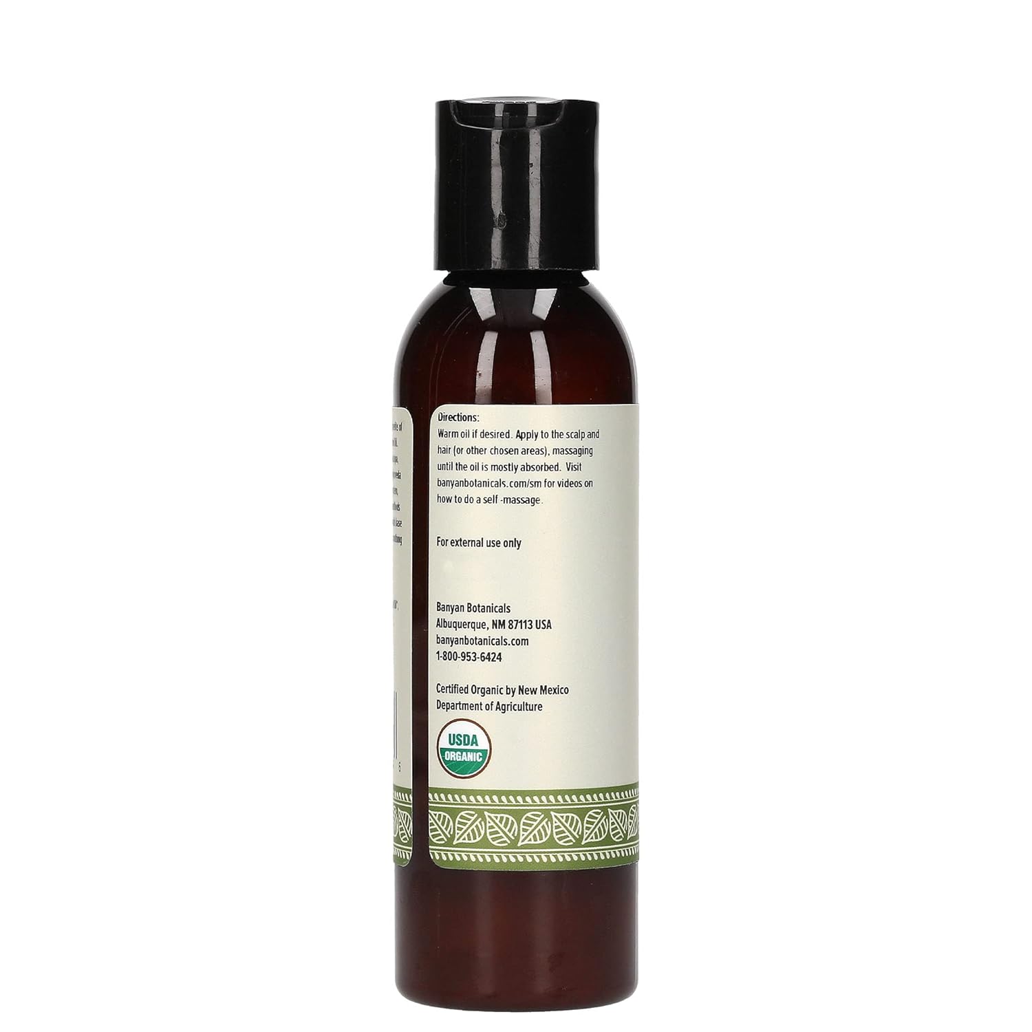 Banyan Botanicals Brahmi Oil with Coconut Base – Organic Massage Oil with Bacopa & Gotu Kola ­­– for Enhanced Focus, Calm Nervous System & Healthy Hair Growth –  Non GMO Sustainably Sourced Vegan