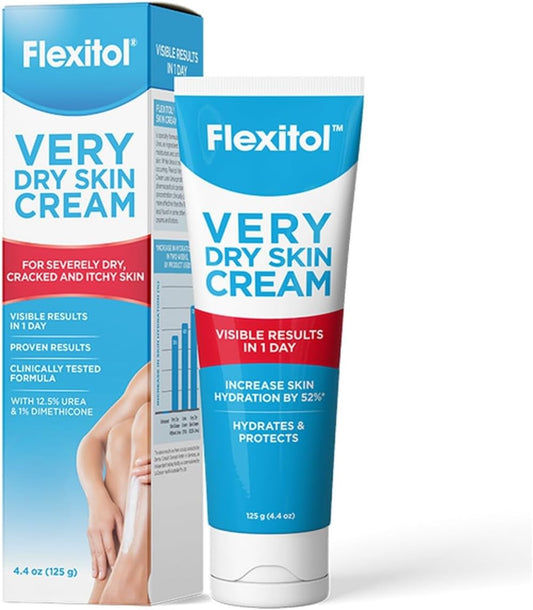 Flexitol Very Dry Skin Cream,Rich Moisturizing Body Cream With Urea, 4.4 Ounce Tube