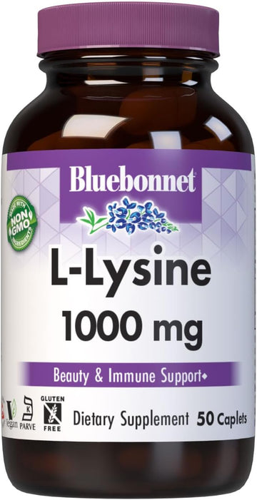 Bluebonnet L-Lysine 1000 Mg Caplets, 50 Count