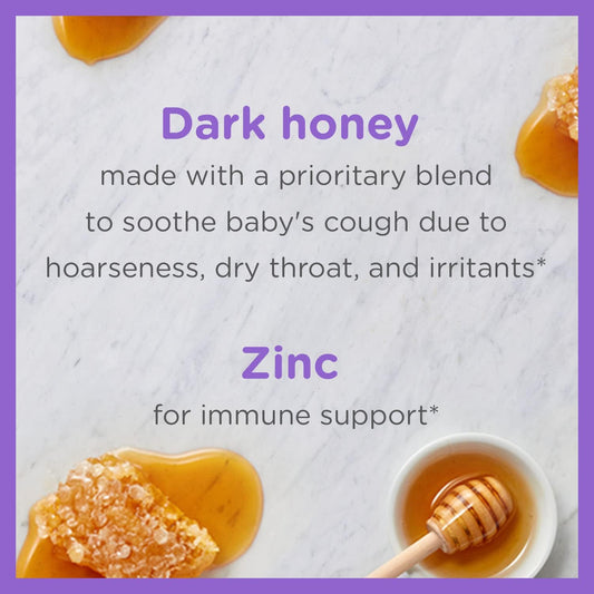 Zarbee's Baby Cough Syrup + Immune with Honey; Natural Cherry Flavor; 2 Fl Oz