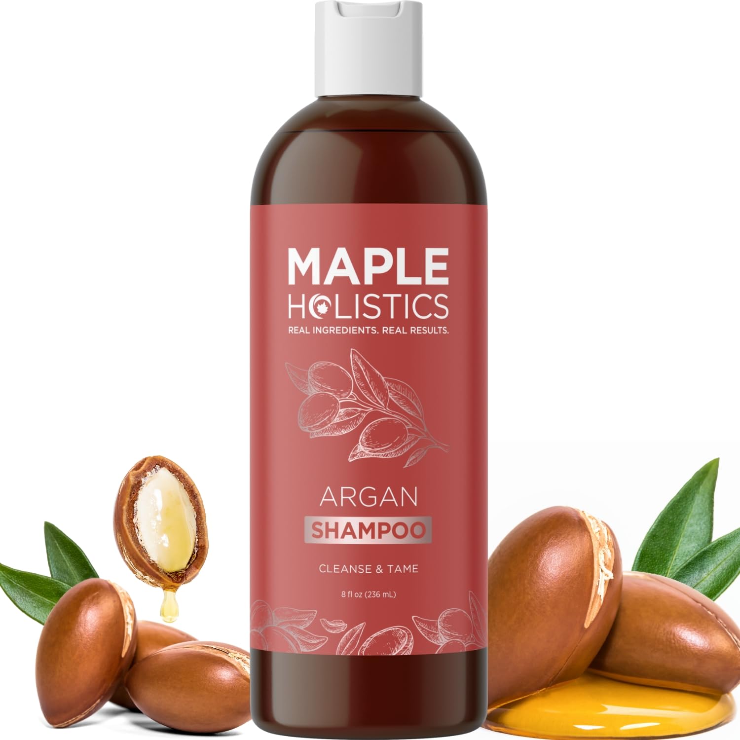 Argan Oil Shampoo For Dry, Damaged Hair And Frizz Control - Sulfate Free With Natural Oils Like Argan, Jojoba, Avocado - Volumizing For Shine, 8 Oz