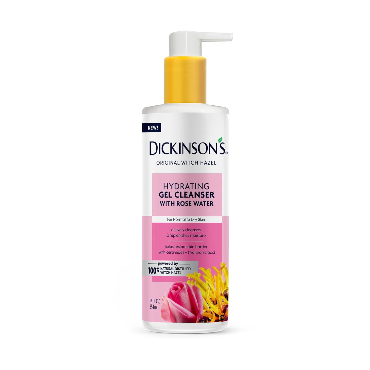 Dickinson'S Original Witch Hazel Hydrating Gel Cleanser With Rose Water - 12 Fl Oz