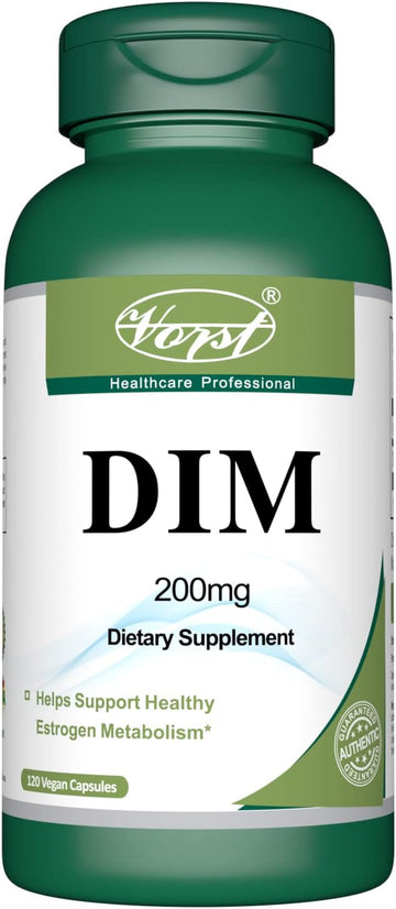 Vorst DIM Supplement 200mg (Diindolylmethane) 120 Vegan Capsules | Helps Support Healthy Estrogen Metabolism