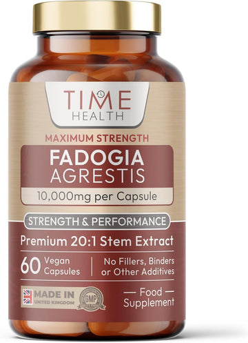 Fadogia Agrestis - High Strength - 2X Purity 20:1 Extract - 10,000Mg Equivalent - 60 X 500Mg Capsules - Lean Muscle Growth - Muscle Recovery - Athletic Performance - Uk Made - Gmp - No Additives