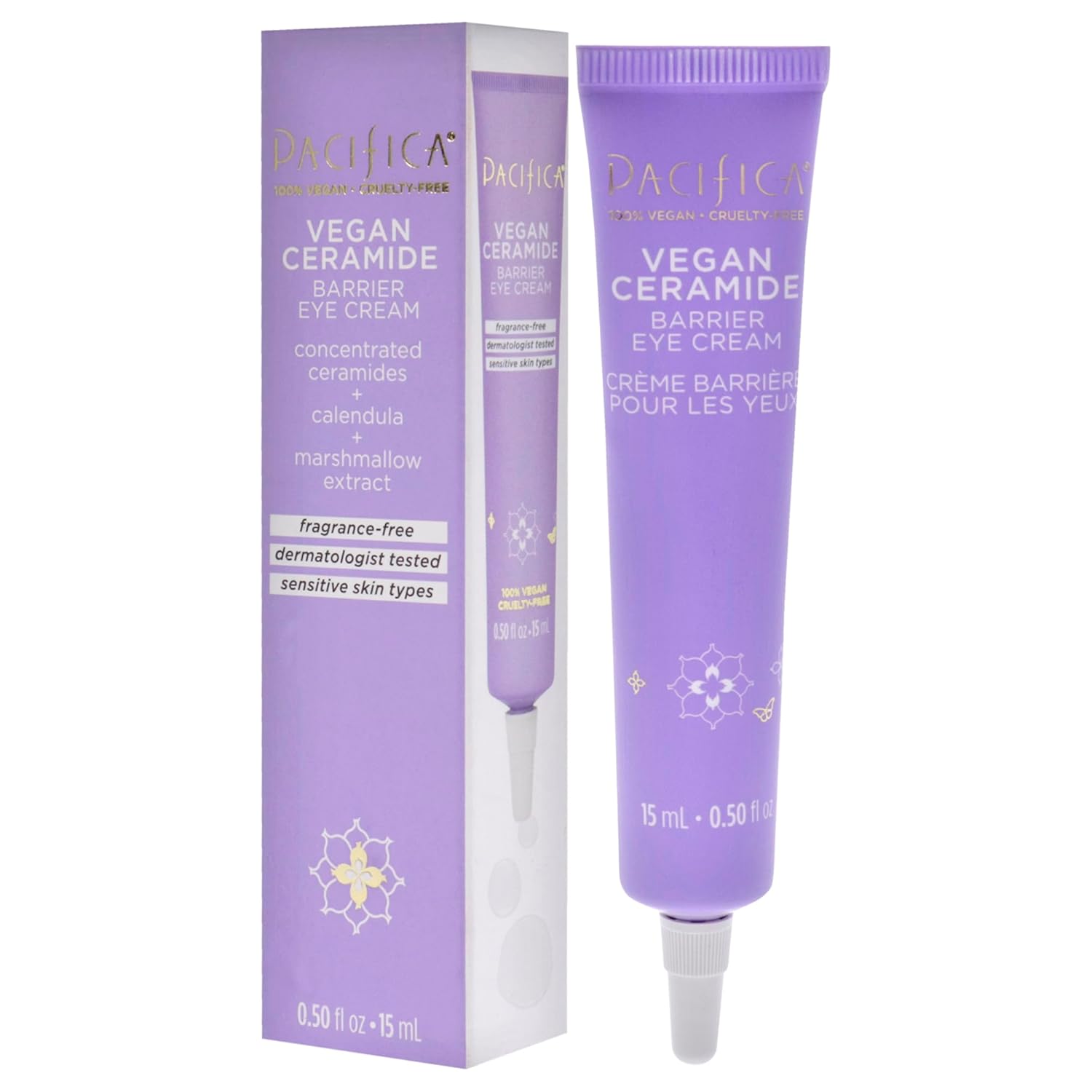 Vegan Ceramide Eye Cream by Pacifica for Women - 0.5 oz Cream : Beauty & Personal Care