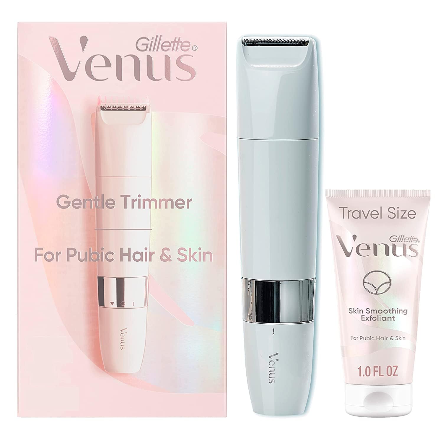 Gillette Venus For Pubic Hair & Skin Gentle Trimmer Plus 1Oz Smoothing Exfoliant