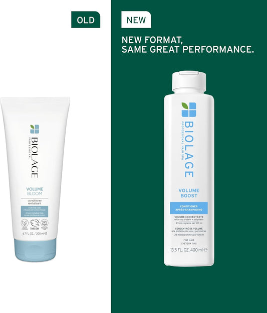 Biolage Volume Boost Conditioner, Immediate Lift & Volume, For Fine Hair, Enriched With Soy Protein, 400Ml