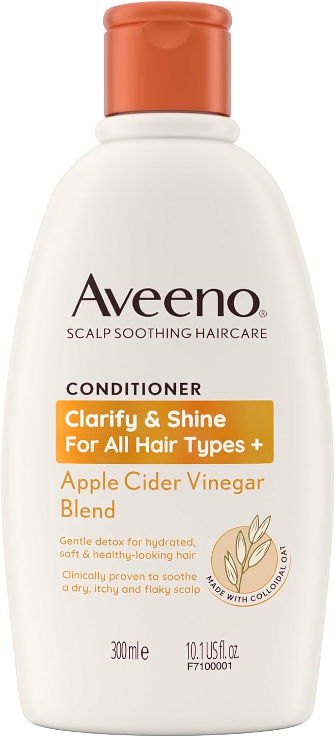 Aveeno Clarify And Shine Apple Cider Vinegar Scalp Soothing Conditioner For All Hair Types 300Ml