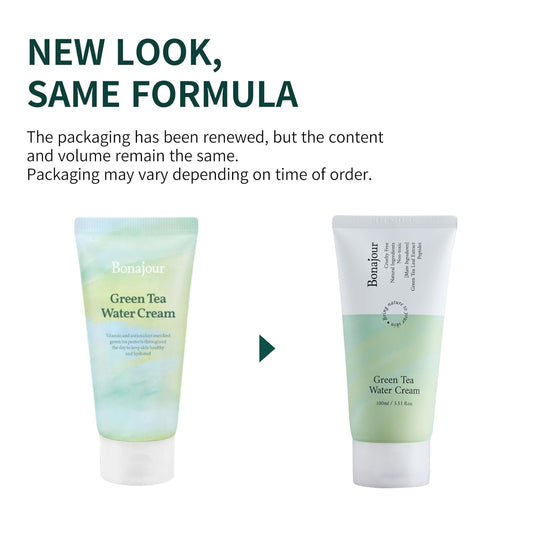 Bonajour] Green Tea Water Bomb Vegan Moisturizing Facial Gel Cream For Sensitive Skin - Daily Hydrating Moisturizer 3.38 Fl. Oz -