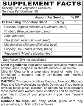 BariatricPal Ultra GI Cleanse Vegetarian Capsules (60 Count)