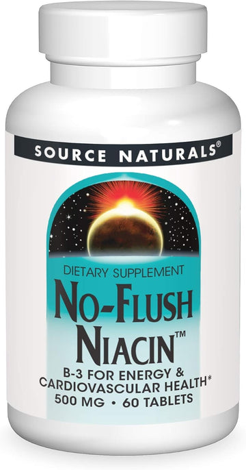 Source Naturals No-Flush Niacin, B-3 500 Mg - 60 Tablets