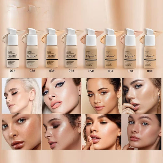 Julystar Make Up, Moisturize, Repair Foundation Make-Up, Waterproof, Long-Lasting, Concealer, Liquid Foundation, Beauty Makeup (03#), 30 G (Pack Of 1)