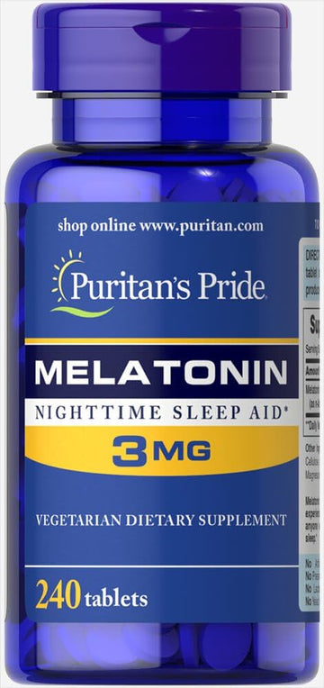 Puritan'S Pride Melatonin 3 Mg Tablets, 240 Count