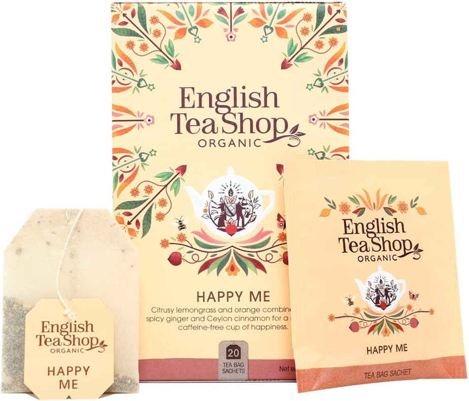 English Tea Shop Organic Happy Me - 20 Paper Tea Bag Sachets (Pack Of 2)