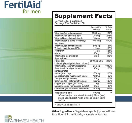 Fertilaid For Men And Motilityboost Combo, Prenatal Vitamins And Male Fertility Supplement To Support Count And Motility With L-Carnitine, Coq10, Zinc And More, 150 Capsules, 1 Month Supply
