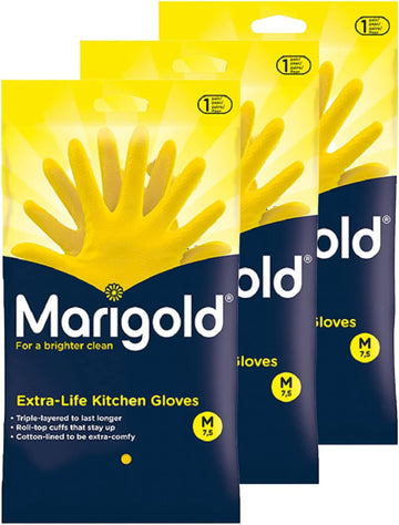 Marigold Extra Life Kitchen Glove, M (Pack Of 3)