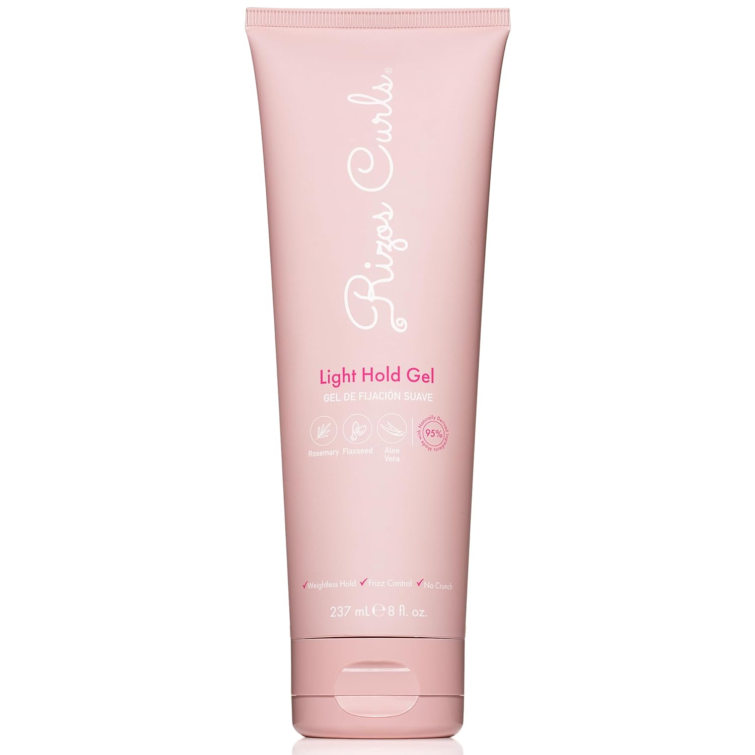 Rizos Curls Light Hold Gel Flexible, Flake-Free, Frizz-Free Hold & Shine Defines & Moisturizes Wavy, Curly, Coily, Kinky Hair Types With Aloe Vera Sulfate, Silicone & Paraben Free