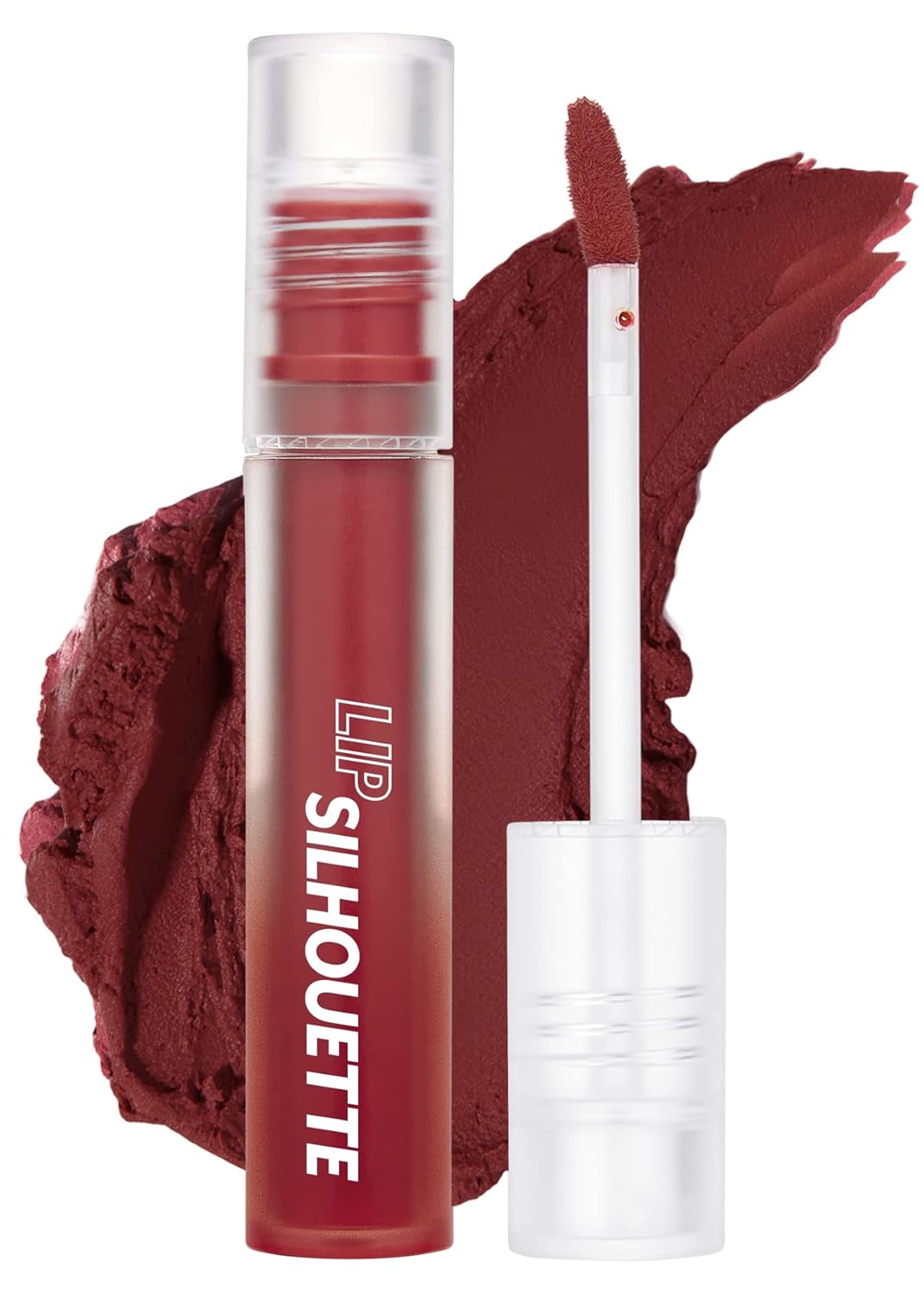 I'M Meme Lip Silhouette Matte Velvet Tint - 06 Preppy Brick (Deep Red Shade) | Best Lip Stain, Vivid Color, Long Lasting, Moisturizing & Hydrating, Light-Weight, Matte Finish, Valentine Day Gift 4Ml