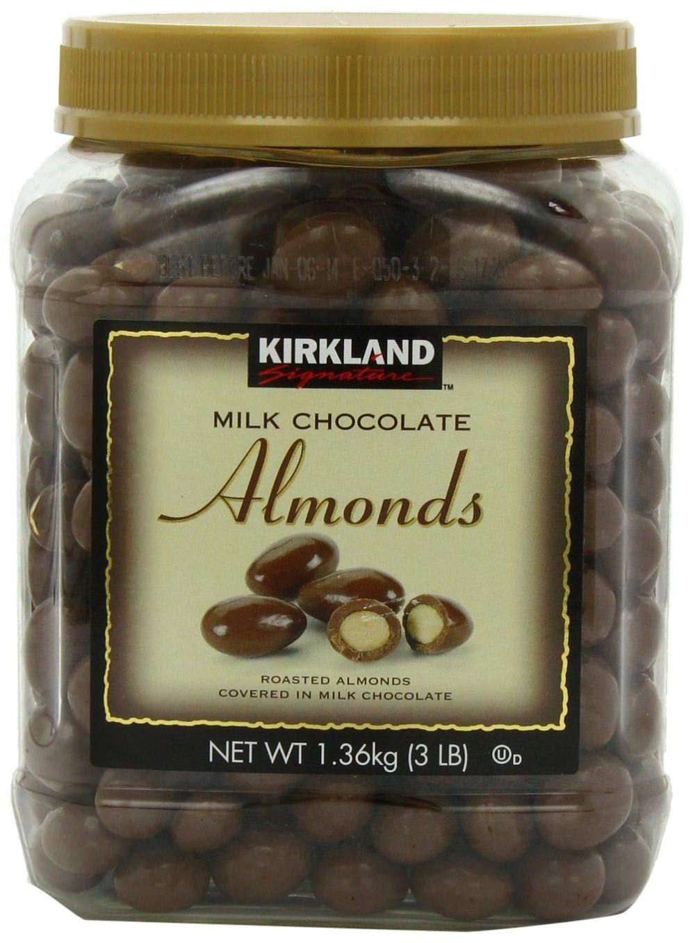 Kirkland Signature, Milk Chocolate Almonds, (Family Bundle),3LB