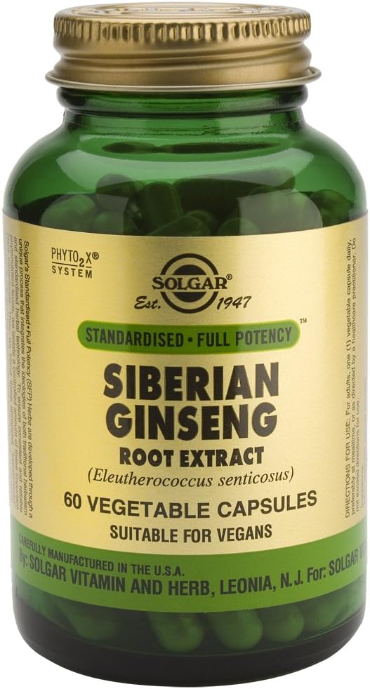 Solgar - Siberian Ginseng Root Extract, 60 veggie caps