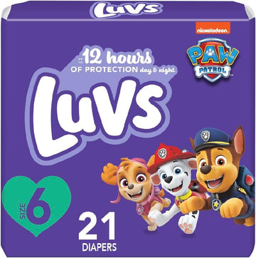 Luvs Diapers - Size 6, 21 Count, Paw Patrol Disposable Baby Diapers