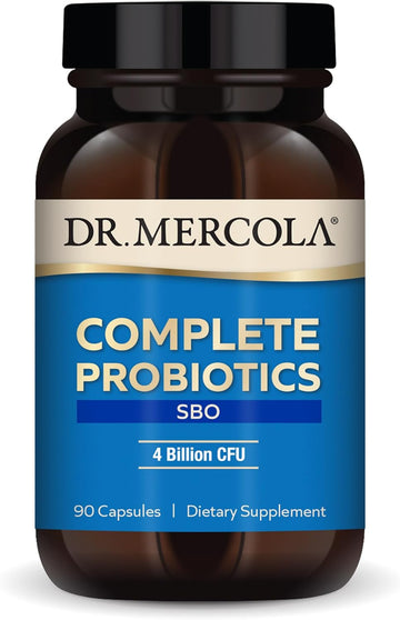Dr. Mercola Complete Probiotics Sbo, 90 Servings (90 Capsules), Sbo Probiotic, 4 Billion Cfu, Dietary Supplement, Supports Healthy Immune Function, Non-Gmo