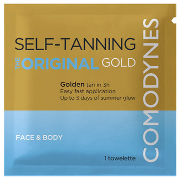 3-8 - Packs Comodynes Self-Tanning Wipes - Natural Bronzing - All Skin Types - Vegan