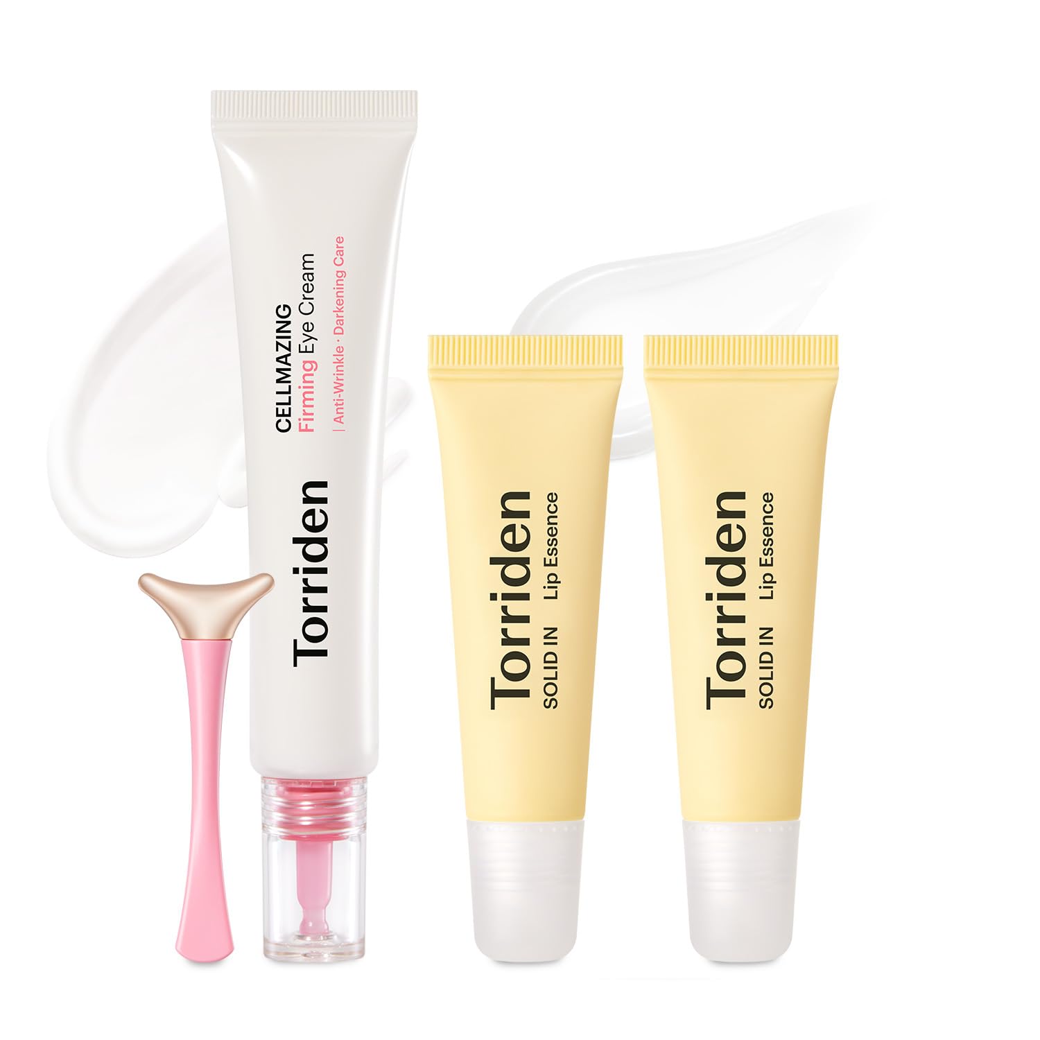 Torriden Cellmazing Eye Cream With An Eye Massager 1.01 Fl.Oz + Solid In Ceramide Lip Essence 0.37 Oz (Pack Of 2)