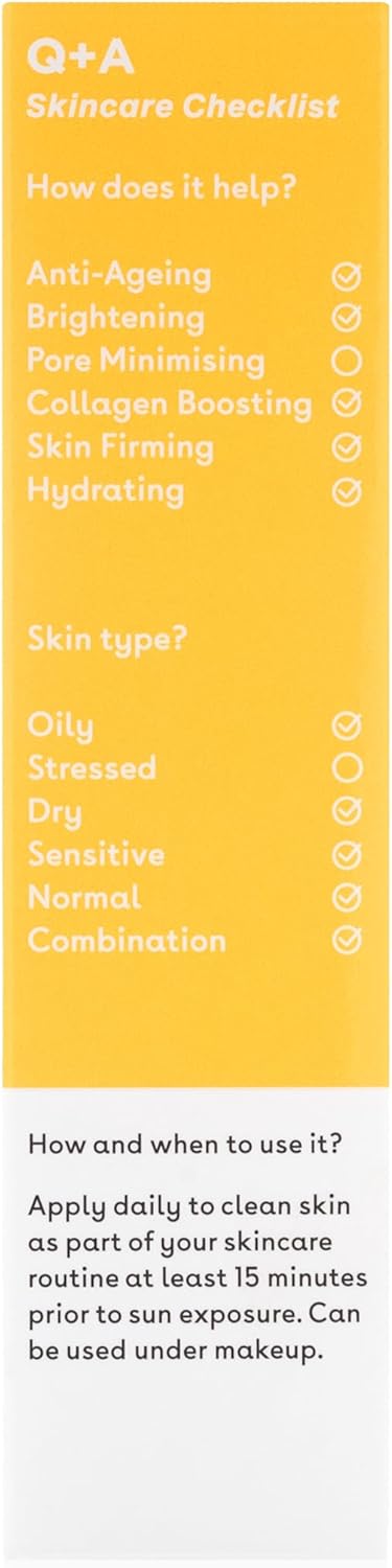 Q+A Peptide SPF 50 Anti-Ageing Daily Sunscreen (50ml), Broad-Spectrum UVA/UVB Protection with Pre-Peptides, Fragrance Free Skincare, Helps Prevent Signs of Ageing while Protecting from UV Damage : Amazon.co.uk: Beauty