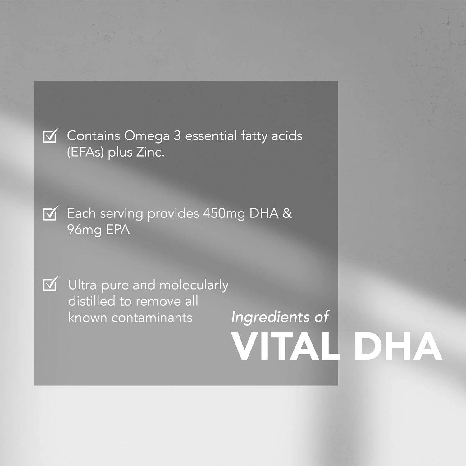 Zita West Vital DHA with Omega 3 | Prenatal Vitamin with DHA and EPA, Plus Zinc for Fertility, Pregnancy, and Breastfeeding | 60 Capsules (1 Month Supply) : Health & Household